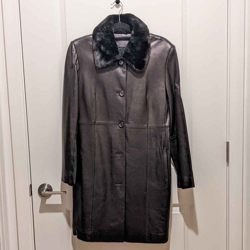 Gallery real leather coat